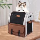 Cat Backpack Carrier - Lightweight, Foldable, Shape-Retaining Travel Bag for Cats and Small Dogs up to 8kg(Dark green)-13