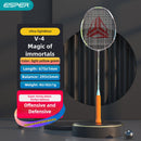 ESPER V4 Badminton Racket 82g Lightweight 4U Full Carbon Fiber All-Around Professional Match Training Durable Stylish Racket(Fluorescent yellow-green)-1