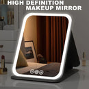 LED Makeup Mirror with Lights, 3 Color Modes Touch Control, Rechargeable Travel Vanity Mirror(pink)-13