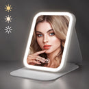 LED Makeup Mirror with Lights, 3 Color Modes Touch Control, Rechargeable Travel Vanity Mirror(WHITE)-1