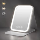 LED Makeup Mirror with Lights, 3 Color Modes Touch Control, Rechargeable Travel Vanity Mirror(BLACK)-15