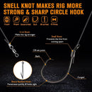Pre-Tied Catfish Rig System, 23 Inch 55LB Santee Cooper Catfish Float Rig with Adjustable EVA Slip Float and High Carbon Circle Hooks 5/0 6/0 8/0, Ready-to-Fish for River and Bank Fishing(Cigar Float-5/0Hook * 6PCS)-4