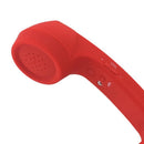 Handheld Retro Wired Telephone Handset with Microphone for Smartphones PC Red-3