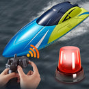 2.4GHz RC Speed Boat Toy - Remote Control Racing Yacht for Pools & Lakes Blue-6