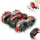 2.4Ghz Remote Control Gesture Sensor Toy Car Boat Truck 4WD Waterproof RC Amphibious Vehicle-Blue-9