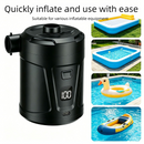Outdoor Camping Digital Electric Air Pump, 5200mAh Built-in Battery, for Air Mattresses and Swim Rings - Orange-3
