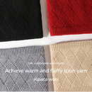 Women's Fashionable Winter 3-Piece Set: Knit Hat, Scarf, and Gloves.  A must-have for outdoor skiing and cycling - Black-4