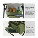 3-in-1 Outdoor Folding Chair with 10L Insulated Cooler, Durable Oxford Fabric, for Camping and Picnics - Blue-5