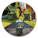 3-in-1 Outdoor Folding Chair with 10L Insulated Cooler, Durable Oxford Fabric, for Camping and Picnics - Green-10