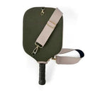 Pickleball Paddle Cover, Breathable Perforated Racket Protector Case with Zipper Pocket & Adjustable Crossbody Strap - Green-1
