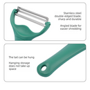 Dual Blade Vegetable Peeler & Cabbage Shredder, 2 in 1 Stainless Steel Julienne Slicer for Cabbage, Carrot, Potato, Fruit Salad Making-9