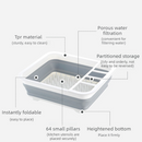 Multi Compartment Plastic Kitchen Utensil Holder, Foldable Dish Drain Basket for Bowl Plate Cup Chopsticks Storage-6