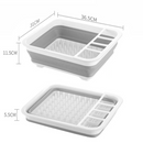 Multi Compartment Plastic Kitchen Utensil Holder, Foldable Dish Drain Basket for Bowl Plate Cup Chopsticks Storage-8