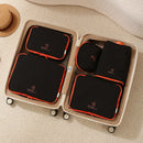 5-Piece Travel Packing Cubes, Wrinkle-Resistant Nylon Luggage Organizer Bags with Cosmetic Bag & Shoe Bag for Clothing and Toiletries Storage - Black-1