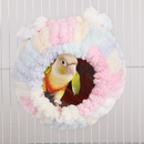 Thick Coral Fleece Winter Bird House with Plastic Frame & Metal Screw Hook for Budgies and Cockatiels - Green-4