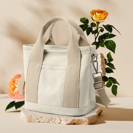 Multi-Compartment Canvas Tote Bag, 3-Way Handheld, Crossbody, and Shoulder Bag with Adjustable Strap for Daily Work and Shopping - Green - 0