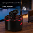 Cannon-Shaped Smoke Ring Aroma Diffuser and Humidifier, 2 Mist Modes, RGB Color-Changing Lava Lamp Essential Oil Diffuser, for Home Desk - White Silver-5