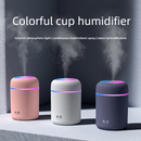 Mini Colorful Cup Humidifier, 300ml Portable USB Cool Mist Humidifier with 7-Color Night Light, for Car, Bedroom, Desk, and Office - Gray-2