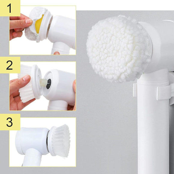 Electric Spin Scrubber Professional Cordless USB Rechargeable Automatic Handheld Cleaning Brush for Bathroom Kitchen