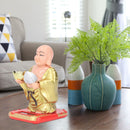 Standing Maitreya Buddha Solar Ornaments Light Energy Sensing Buddha Statue Decoration for Office Home Car Gift Small-12