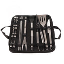 20pcs Barbecue Utensils Food Grade Stainless Steel Skewer Fork Knife BBQ Tool Set for Camping Hiking-2
