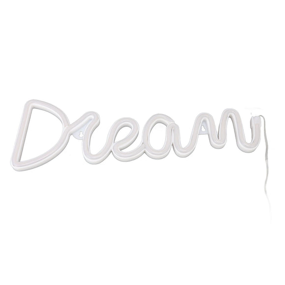LED Neon Light Dream Battery USB Operated Neon Wall Light for Bedroom Living Room Bar Party Christmas Wedding