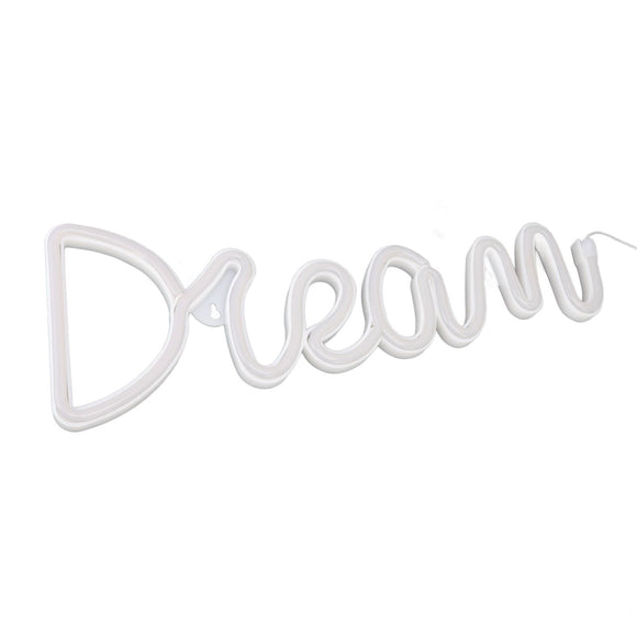 LED Neon Light Dream Battery USB Operated Neon Wall Light for Bedroom Living Room Bar Party Christmas Wedding