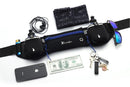 Hydration Running Belt with 2 Water Bottles and Phone Pouch for Marathon Hiking - Blue-2
