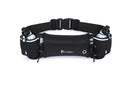 Hydration Running Belt with 2 Water Bottles and Phone Pouch for Marathon Hiking - Black-1