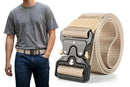 Nylon Tactical Belt Quick-Release for Outdoor Work Daily - Khaki-1