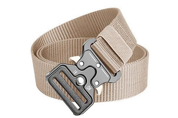 Nylon Tactical Belt Quick-Release for Outdoor Work Daily - Khaki - 0