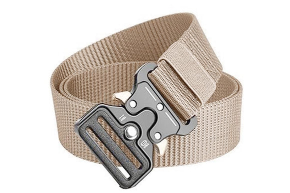 Nylon Tactical Belt Quick-Release for Outdoor Work Daily - Khaki