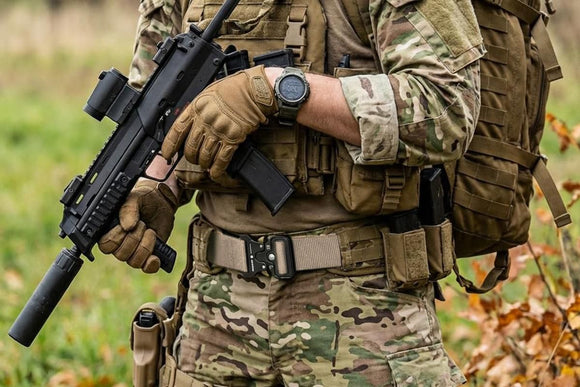 Nylon Tactical Belt Quick-Release for Outdoor Work Daily - Khaki