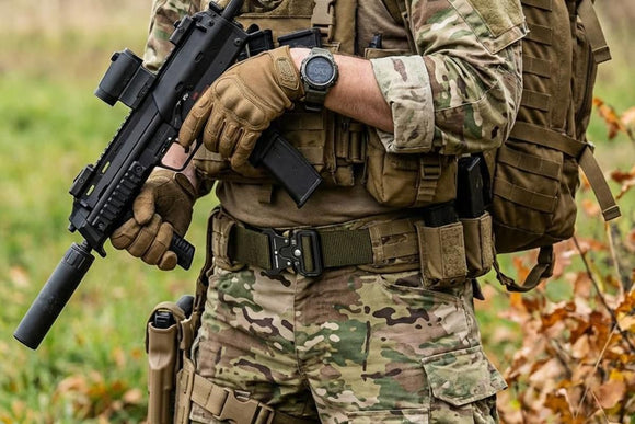 Nylon Tactical Belt Quick-Release for Outdoor Work Daily - Army Green