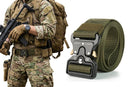 Nylon Tactical Belt Quick-Release for Outdoor Work Daily - Army Green-7