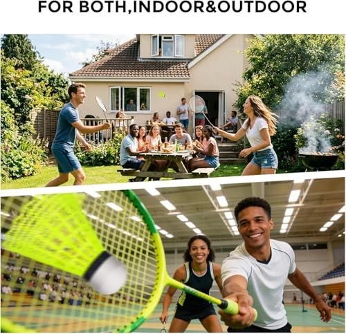 Durable Nylon Badminton Shuttlecocks Indoor Outdoor Training Recreational Yellow 12 Pack