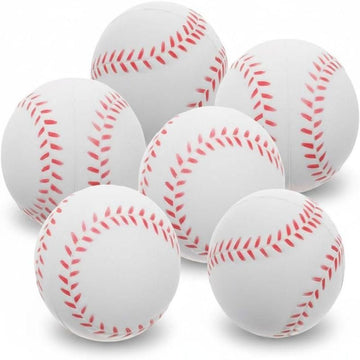 Soft PU Training Baseball 6Pcs Indoor Lightweight Pract Sports Ball Set - 0
