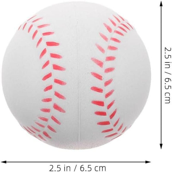 Soft PU Training Baseball 6Pcs Indoor Lightweight Pract Sports Ball Set