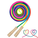 16Ft Adjustable Multi Person Long Jump Rope Wooden Handle Colorful Fitness Equipment-1