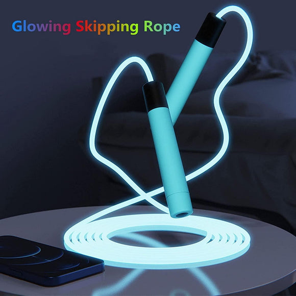 Glowing Skipping Rope Blue 2.8m Jump Rope 160g