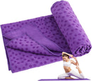 Non-slip High Temperature Yoga Towel Blue 183x63cm Microfiber 1pc-1