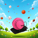 Rubber Wrist Elastic Ball Rope Swing Return Ball Exercise Reaction Rebound Ball Rose Red 1pc-6