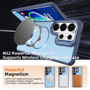 for Samsung Galaxy S26 Ultra Case with Lens Kickstand, Support Wireless Charging, Military-Grade Shockproof Protection Slim Magnetic Case, Soft TPU Acrylic PC Material, Blue-3
