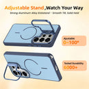 for Samsung Galaxy S26 Ultra Case with Lens Kickstand, Support Wireless Charging, Military-Grade Shockproof Protection Slim Magnetic Case, Soft TPU Acrylic PC Material, Blue-7