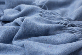 Paddington Throw - Fine Wool Blend - Blue - 0