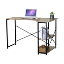 CARLA HOME Office Desk with 2 Shelves - Metal Frame - Natural - 120cm - Brown - Rustic-10