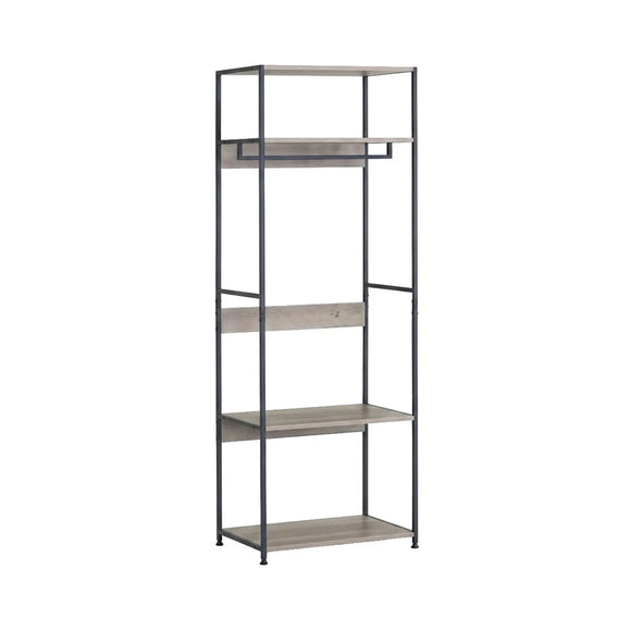CARLA HOME Freestanding Clothes Rack with Shelves - Grey - 175 cm - Clothing Rack