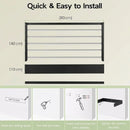 CARLA HOME Wall Mounted Clothes Drying Rack - Foldable - Balcony Folding Clothes - Black-4
