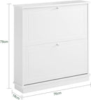 2 Drawer Shoe Cabinet Storage Unit-5