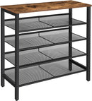 5-Tier Shoe Rack, Industrial Shoe Organizer Storage Bench-1